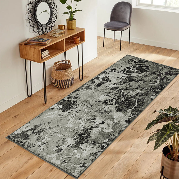 Borough Wharf Mykel Grey/Black Indoor/Outdoor Rug Wayfair.co.uk